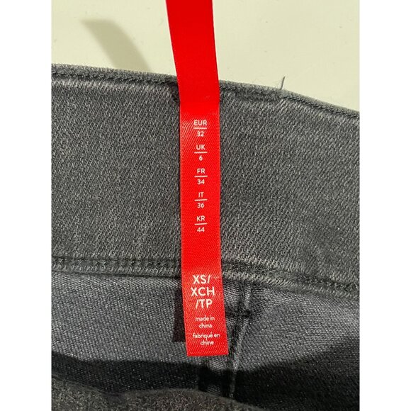 Spanx The Perfect Vintage Straight Ankle Jeans XS Black Stretch Cotton Blend Was - Picture 10 of 14